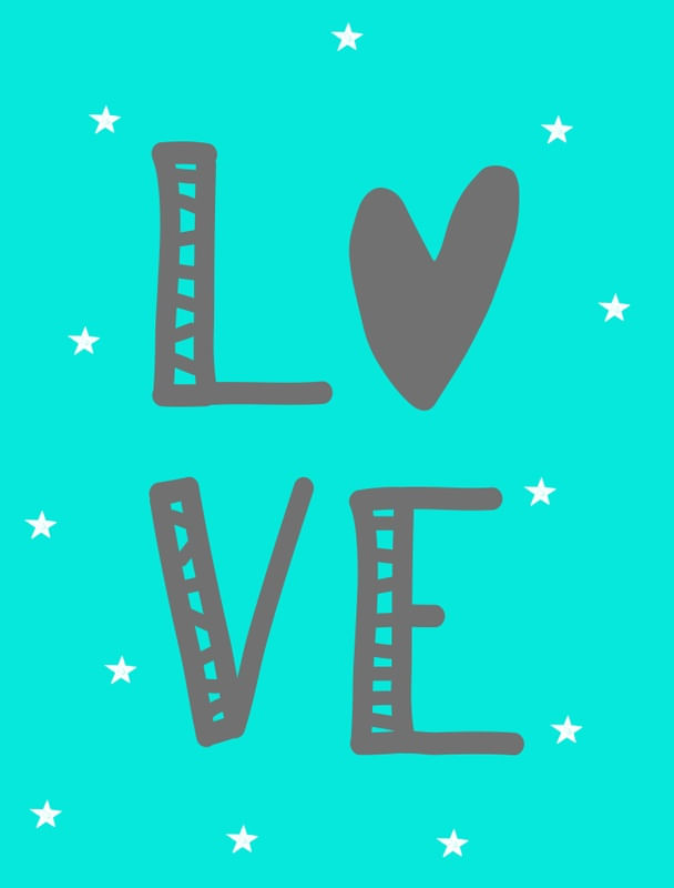 LOVE ESTRELINHAS BRANCAS