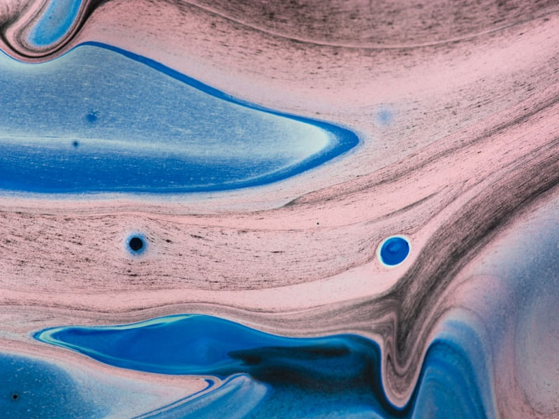 DOIS PLANETAS - ACRÍLICO AZUL E ROSA