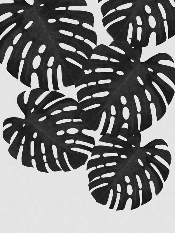 MONSTERA LEAF BLACK & WHITE I