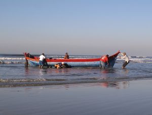CANOA AZUL E VERMELHA