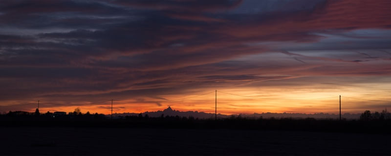 PÔR DO SOL NOS ALPES