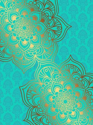 GOLD & CYAN