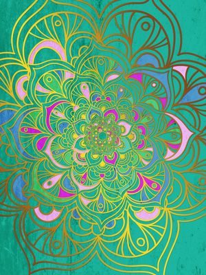 COLORFUL GREEN MANDALA