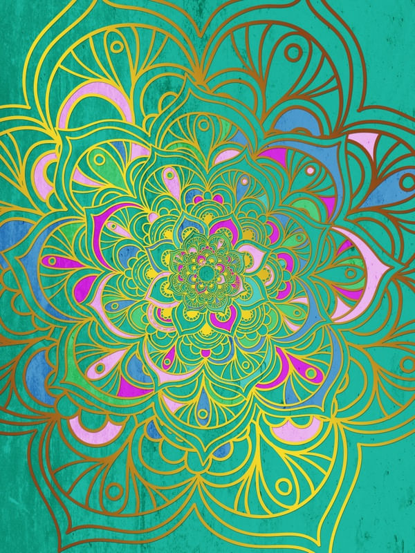 COLORFUL GREEN MANDALA