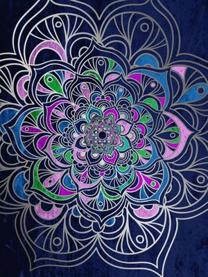 COLORFUL BLUE MANDALA