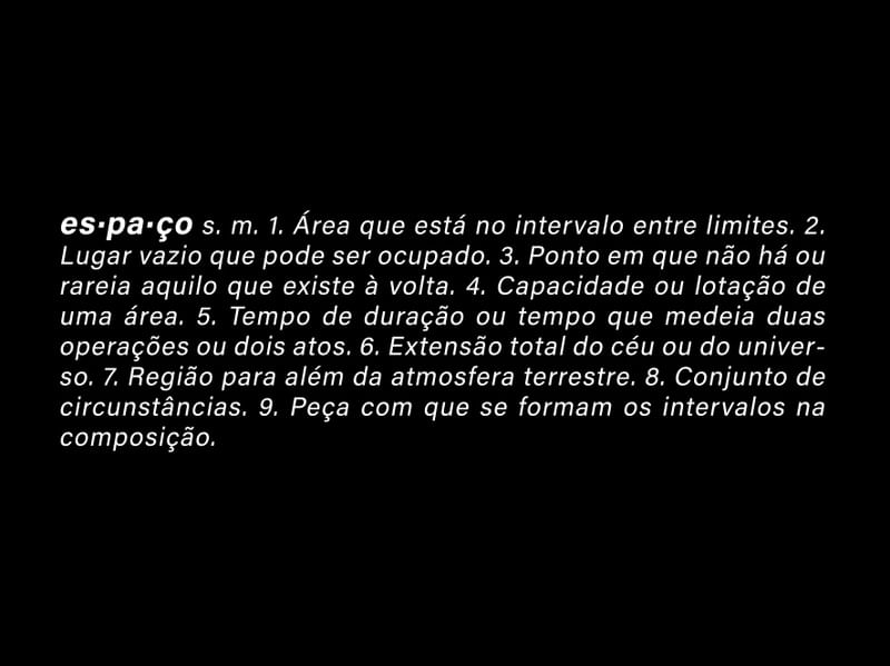 DEFINIÇÕES: ESPAÇO