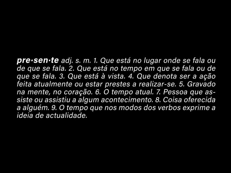 DEFINIÇÕES: PRESENTE