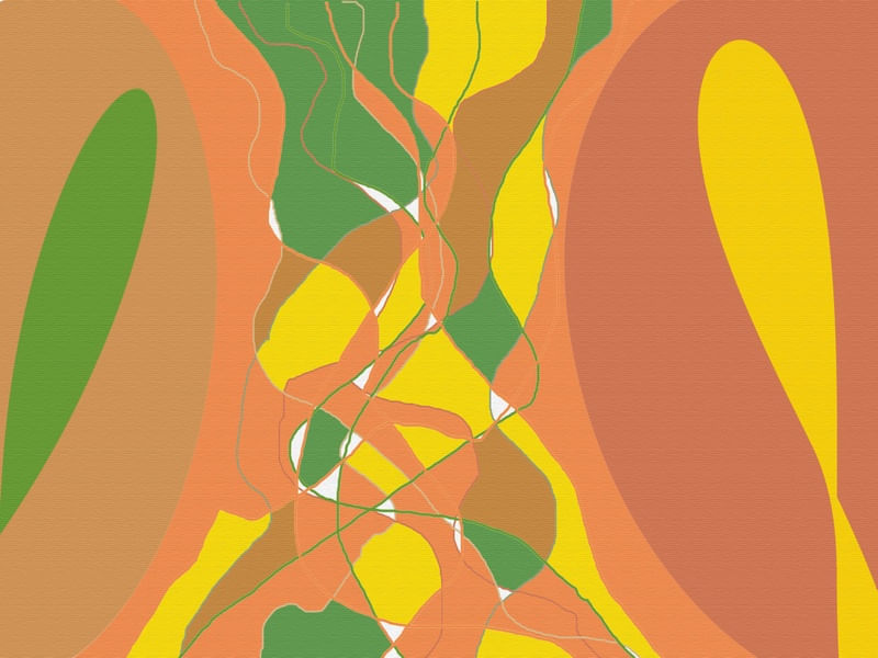 ABSTRATO FOLHAS AO VENTO ARTISTA GLORIA RIMES