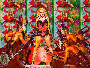 MADONNA SHOW WOMAN - PINTURA A ÓLEO
