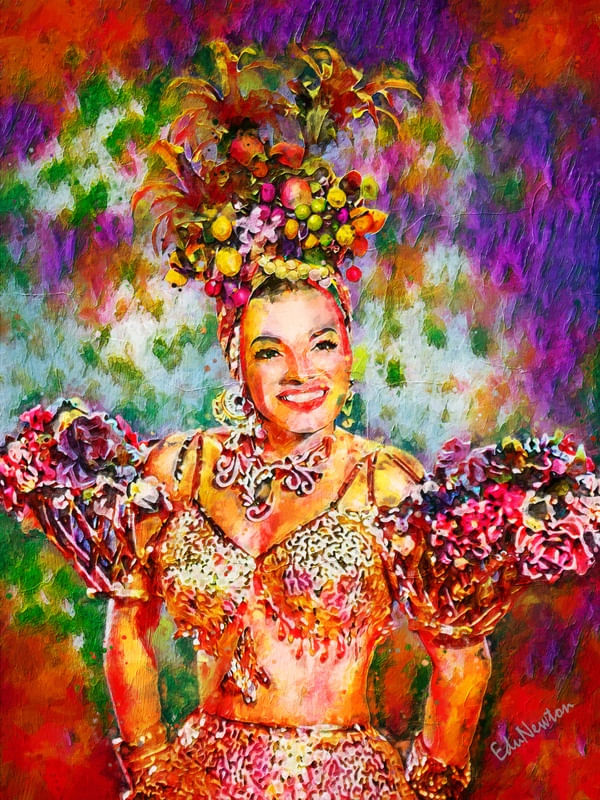 CARMEM MIRANDA , BRAZILIAN BOMBSHELL - PINTURA A ÓLEO