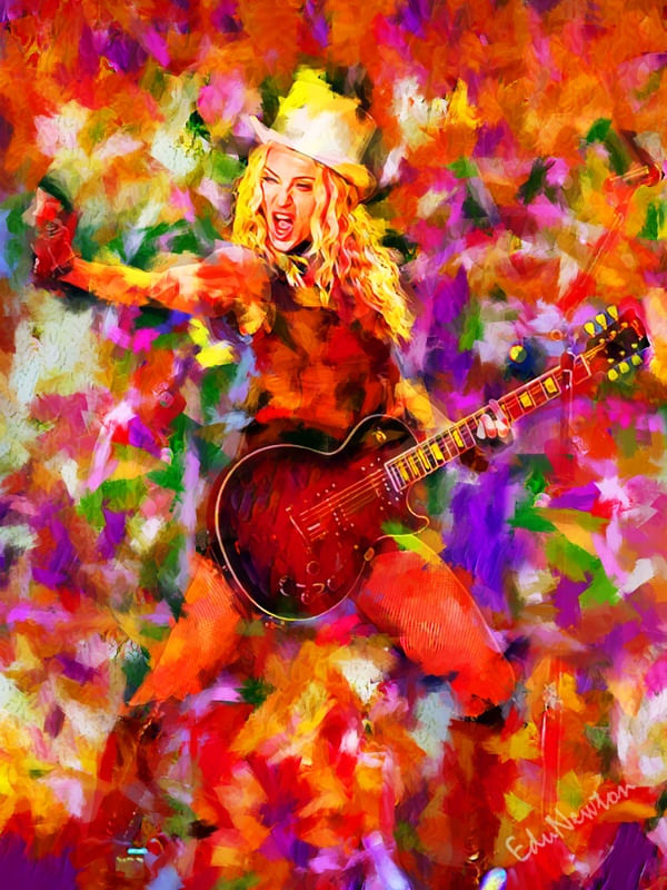 MADONNA E SUA GUITARRA - ABSTRACT ART