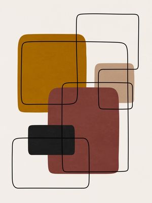 ABSTRACT ART - YELLOW AND RED II