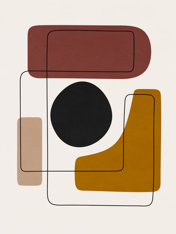 ABSTRACT ART - YELLOW AND RED III