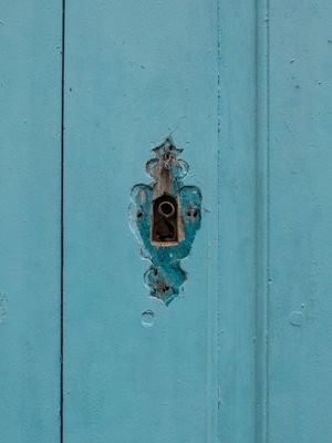 FECHADURA MINIMALISTA AZUL
