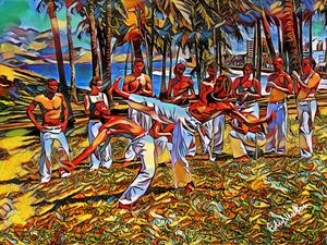 CAPOEIRA A BEIRA MAR - ART NOUVEAU