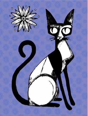 GATO FLORAL BLUE