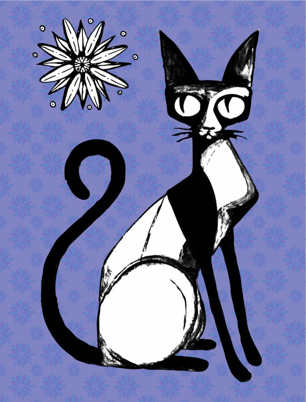 GATO FLORAL BLUE