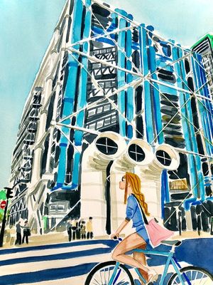 POMPIDOU A BICICLETA