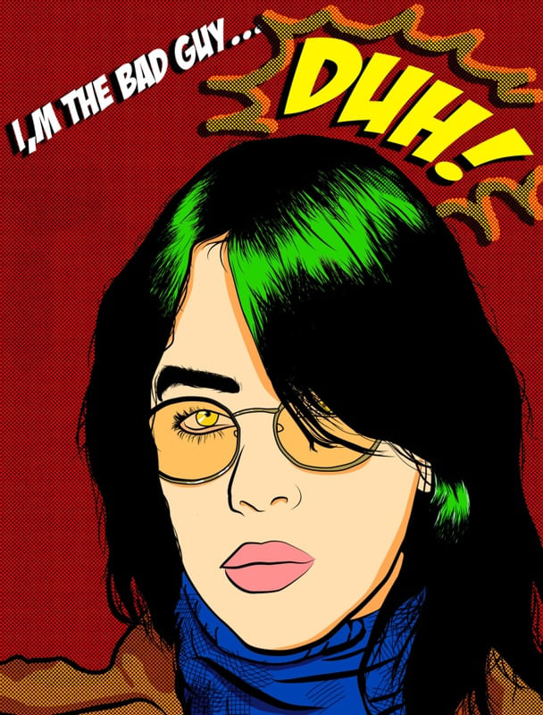 BILLIE EILISH POP ART