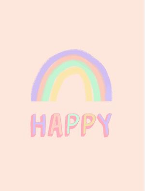 HAPPY RAINBOW PINK I