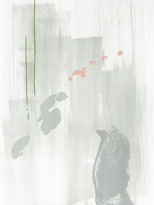 LIGHT GRAY ABSTRACT PAINTING