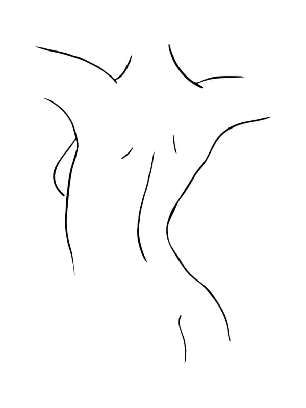 CORPO FEMININO 12 - PRETO E BRANCO