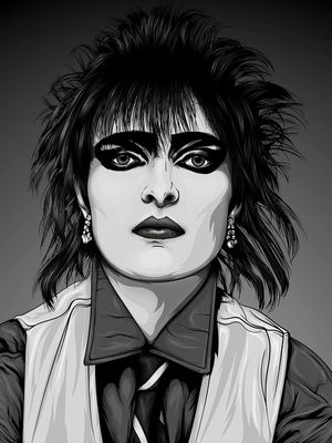 SIOUXSIE SIOUX IN BLACK & GRAY