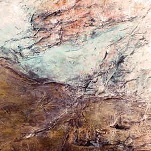 PASSAGE 4, DESERT SANDS DESERTO AREIA OCEANO MAR PRAIA ABSTRATO PINTURA
