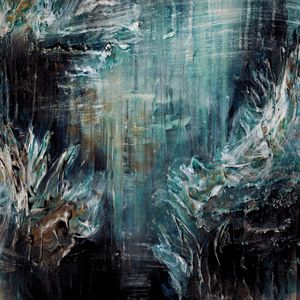 MOANA 2, TEAL BLUE CERCETA OCEANO MAR ABSTRATO QUADRADO