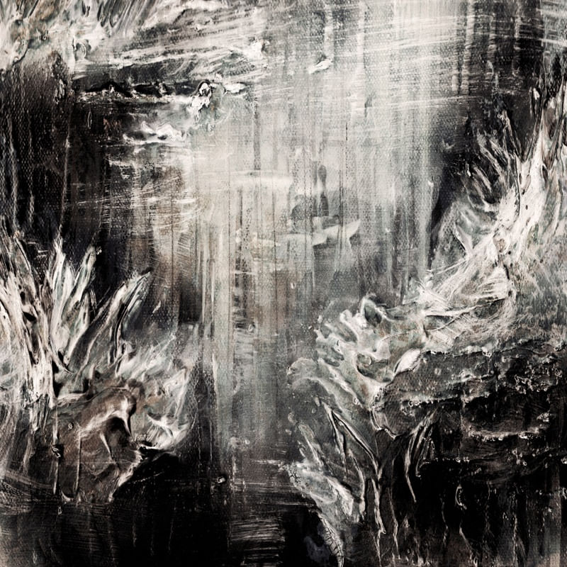 MOANA 2, PRETO E BRANCO CINZA OCEANO MAR ABSTRATO QUADRADO