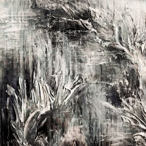 MOANA 4, PRETO E BRANCO CINZA OCEANO MAR ABSTRATO QUADRADO