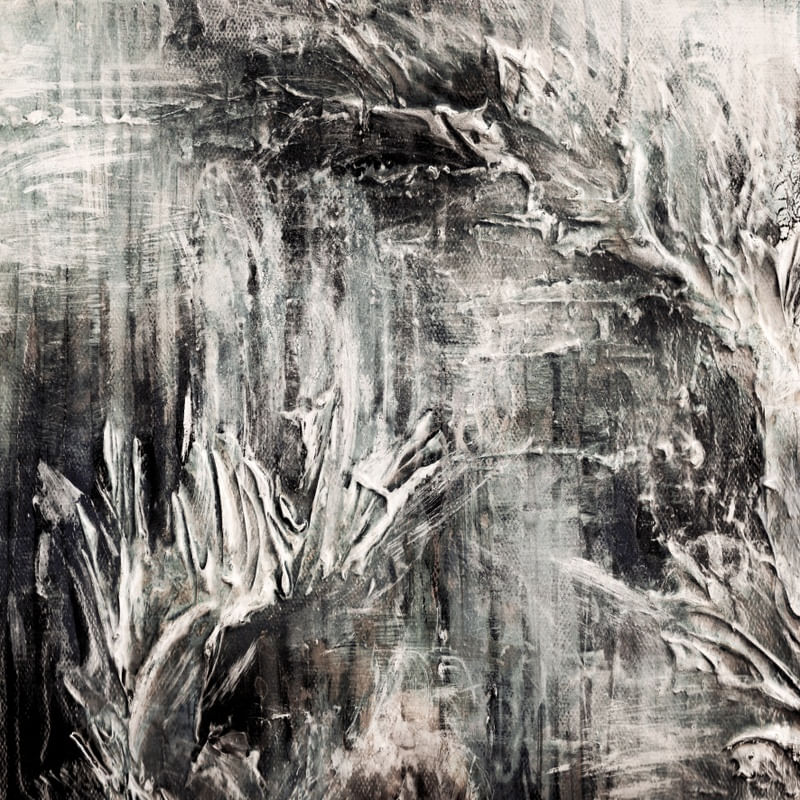 MOANA 4, PRETO E BRANCO CINZA OCEANO MAR ABSTRATO QUADRADO