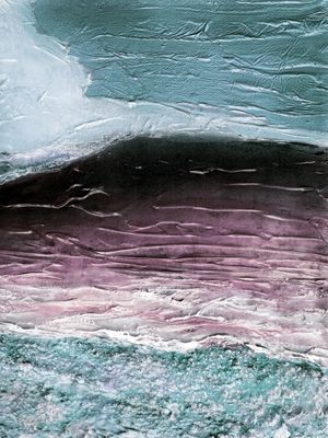 OCEAN CALLING 3, MUTED AZUL TOLET OCEANO TROPICAL MAR ONDAS PAISAGEM
