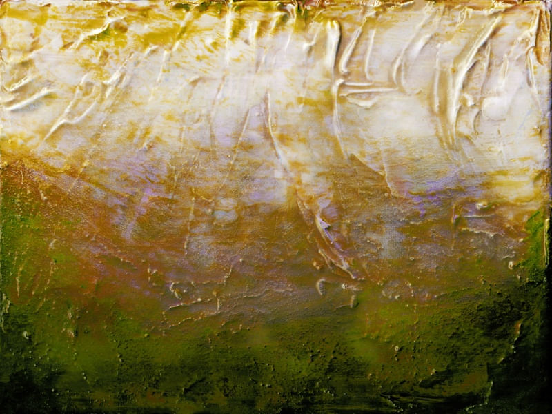BENEATH THE VEIL 3, BOLD - AMARELO VERDE OCEANO ABSTRATO MODERNO PINTURA