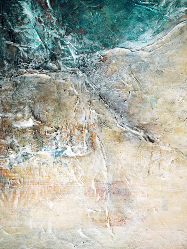 PASSAGE 1, CERCETA BEGE OCEANO MAR PRAIA ABSTRATO PINTURA