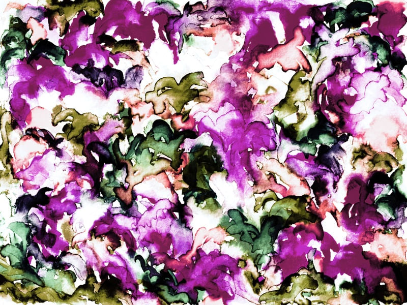 SUMMER SYMPHONY 5, FLORAIS ABSTRATO AGUARELA PINUTRA