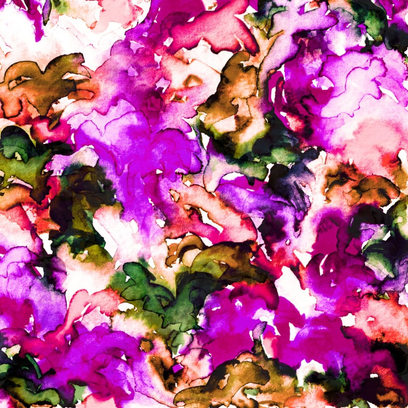 GARDEN SONG 2 QUADRADO, FLORAIS AGUARELA ABSTRATO