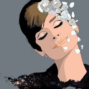 AUDRAY COM FLORES FORMATO QUADRADO