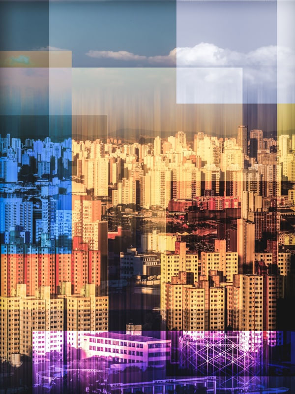 MOSAICO COLORIDO SÃO PAULO - TRÍPTICO DIREITA 1/3