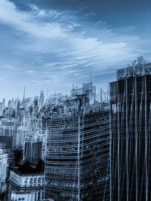 SÃO PAULO SKYLINE SURREAL - DÍPTICO DIREITA 1/2