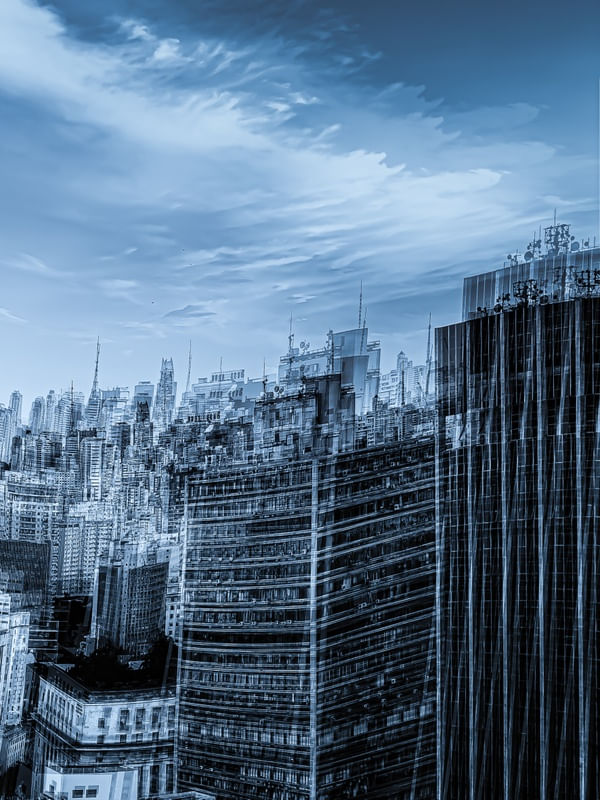 SÃO PAULO SKYLINE SURREAL - DÍPTICO DIREITA 1/2