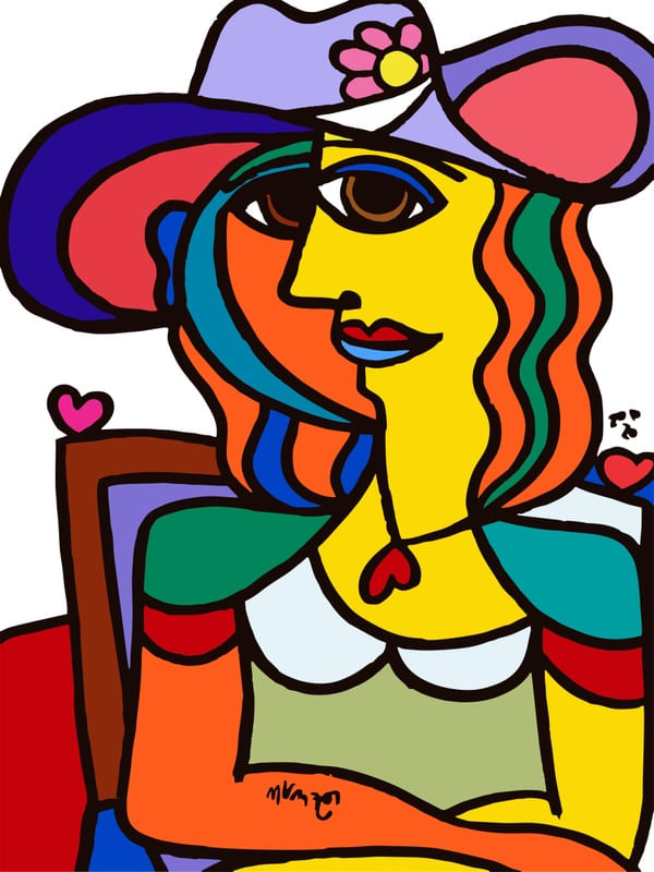 MULHER SENTADA COM SOMBRERO