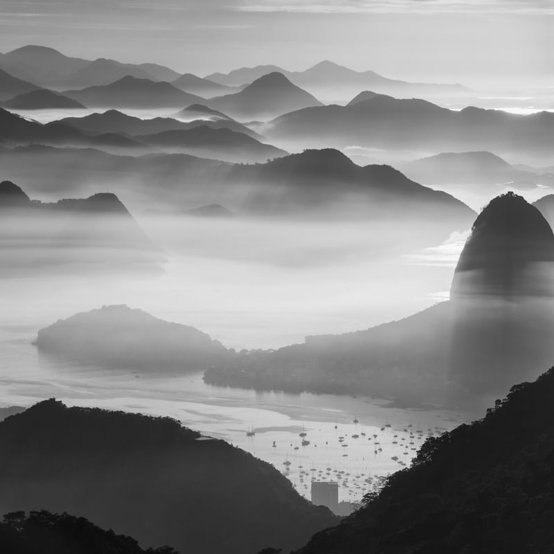 AMANHECER COM NÉVOA - DÍPTICO QUADRADO