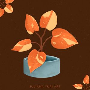 ILUSTRAÇÃO FOLHAGEM TERRACOTA