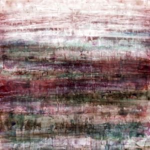 BEAUTIFUL ECHOES 2, ROSA VERDE AGUARELA ABSTRATO PAISAGEM PINTURA