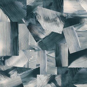 FLUX AND FLOW 1, CERCETA ABSTRATO ORGANICO GEOMETRICO ELEGANTE MODERNO PINTURA