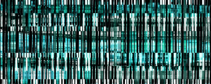 MODERN SHAPES 2 INVERTED, AQUA TURQUESA AZUL GEOMETRICO URBANO PANORAMA