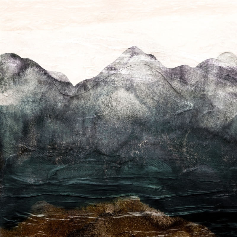 HILLTOPS AND HIGH PLACES 2, MONTANHAS ATMOSFERICO NATUREZA ELEGANTE PINTURA