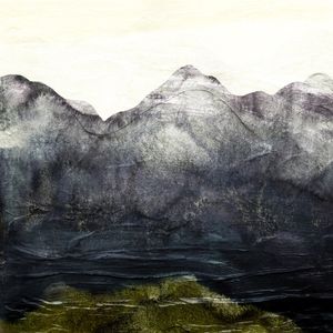 HILLTOPS AND HIGH PLACES 3, MONTANHAS ATMOSFERICO NATUREZA ELEGANTE PINTURA