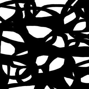 PLANKTON 4, PRETO E BRANCO MINIMALISTA MODERNO FORMAS ELEGANTE ORGANICO QUADRADO